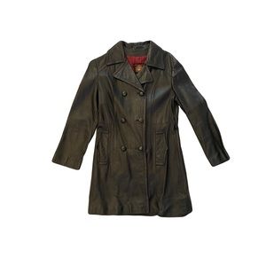 Vintage 70’s Alexida Leather Peacoat